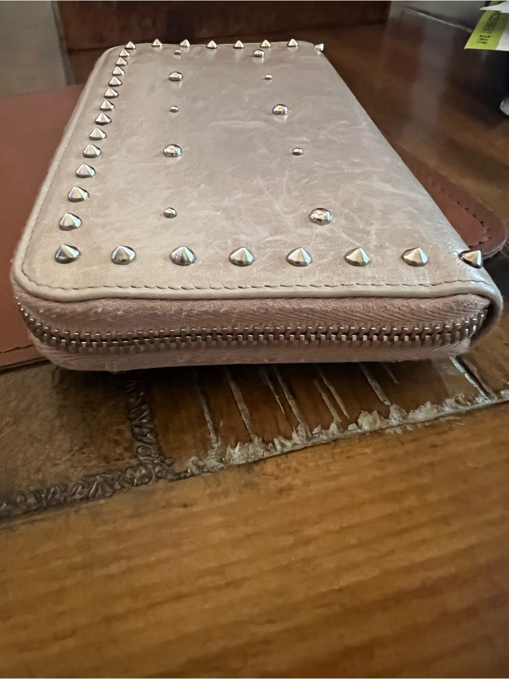 Miu Miu Studded Crystal Floral Zip Around Wallet in Blush! EUC! - Picture 4 of 8